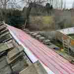 Tiles ready to go back onto roof