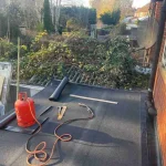 Flat roofing work